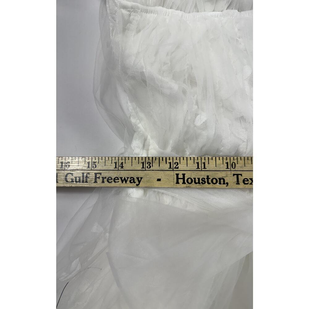NWT Lulus Ethereal Impression White Coquette ruffled midi wedding dress Sz M - Picture 15 of 15